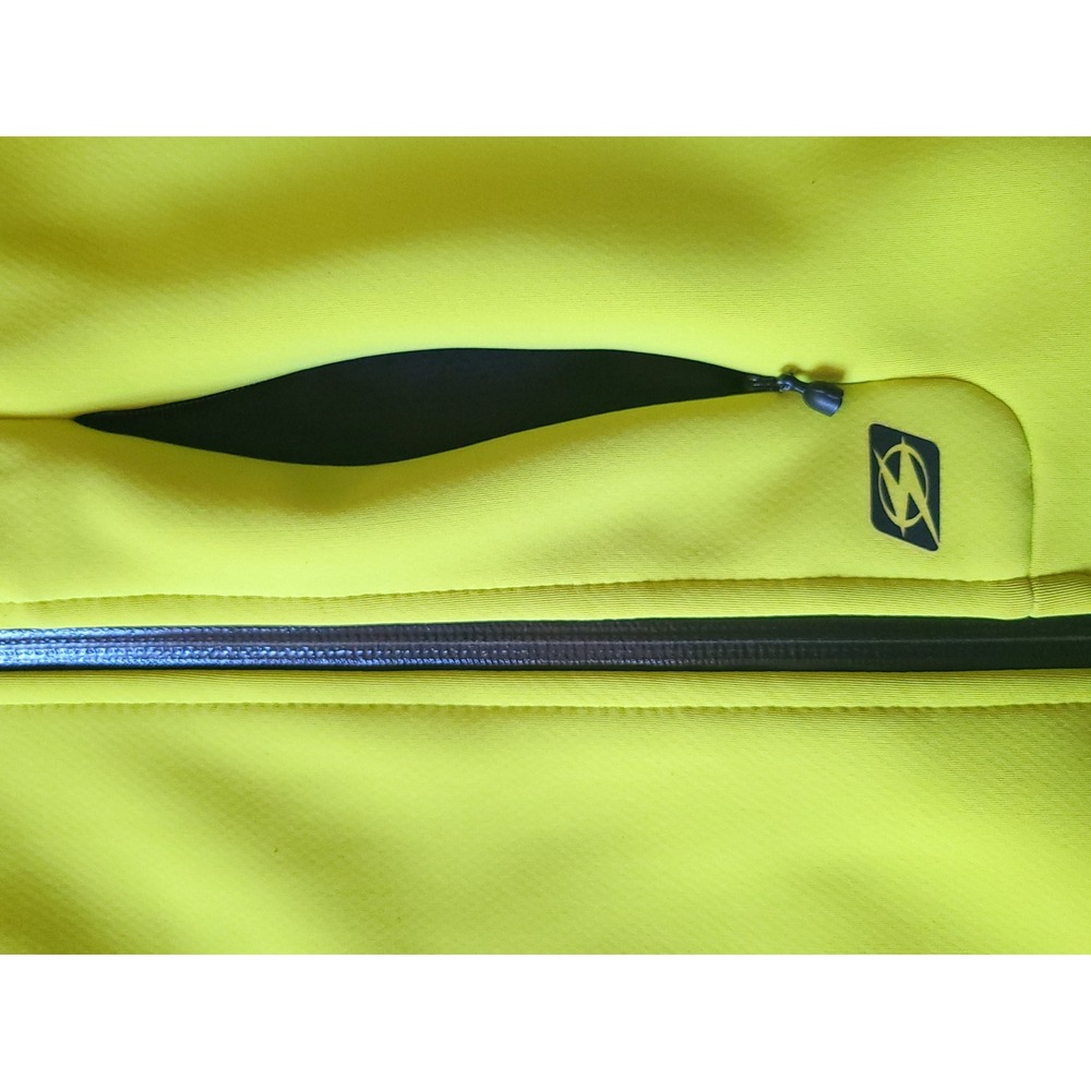 Sugoi Mens Cycling Jacket Neon Yellow Black Reflective Full Zip Bike Coat Medium - Picture 5 of 14